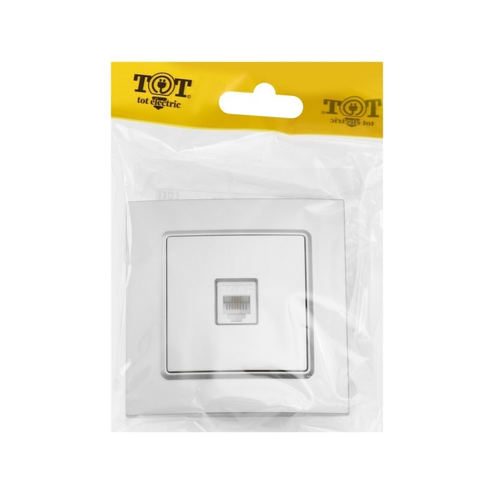 Розетка телефонная одноместная TOT Elegant, скрытая, серебристая Розетка телефонная одноместная TOT Elegant, скрытая, серебристая