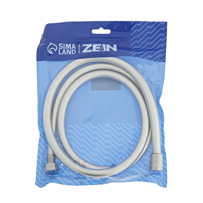 Душевой шланг ZEIN Z31PS, 150 см, гайки стальные, латунная втулка, силикон, серебристый Душевой шланг ZEIN Z31PS, 150 см, гайки стальные, латунная втулка, силикон, серебристый