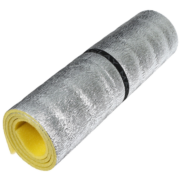 Коврик туристический maclay, с фольгой, 180х60х1 см, цвет жёлтый Коврик туристический maclay, с фольгой, 180х60х1 см, цвет жёлтый