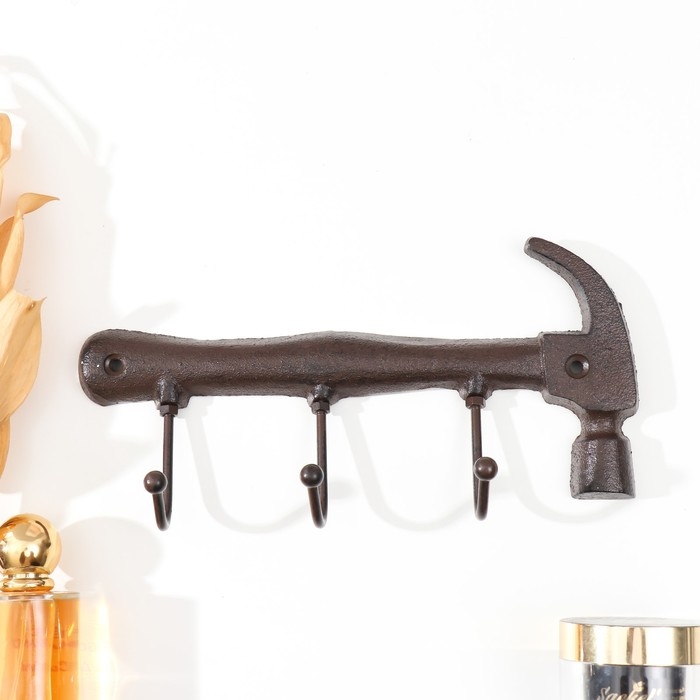 Крючки декоративные чугун Крючки декоративные чугун "Молоток" МИКС 14х25 см