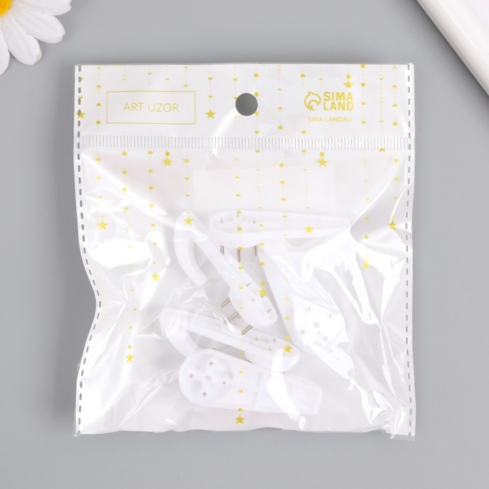 Крючок пластик, металл универсальный набор 5 шт С183 5х2 см Крючок пластик, металл универсальный набор 5 шт С183 5х2 см