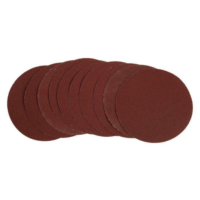 Круг абразивный шлифовальный под  Круг абразивный шлифовальный под "липучку" ТУНДРА, 125 мм, Р150, 10 шт.