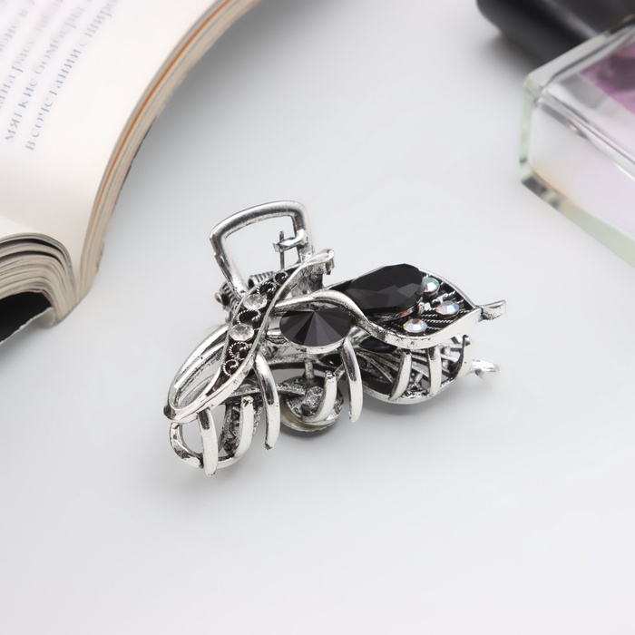 Краб для волос Краб для волос "Джум" веточка, 5 см, серебро