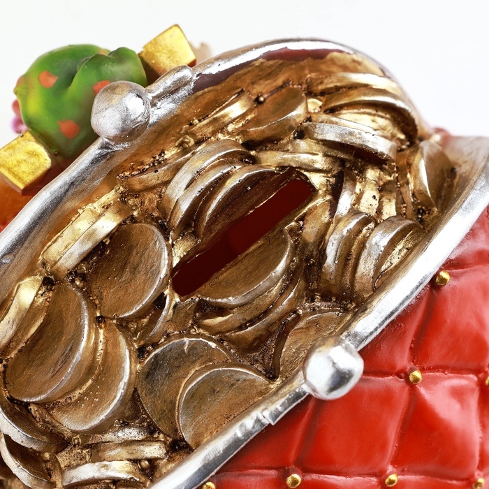 Копилка  Копилка "Кошелек со змейкой и подковой" цветная