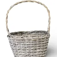 Корзина плетёная для хранения Penelope, лоза, с ручкой, серая, набор 3 шт.