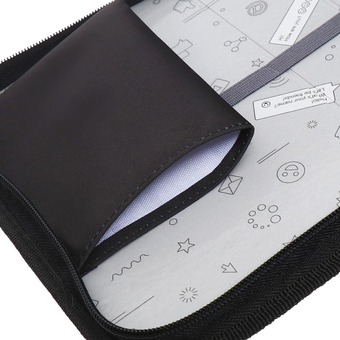 Пенал 1 секция 140 х 210 х 40 мм, откидной карман и косметичка, тканевый, Calligrata TOP Content  Пенал 1 секция 140 х 210 х 40 мм, откидной карман и косметичка, тканевый, Calligrata TOP Content "Тачка panic"