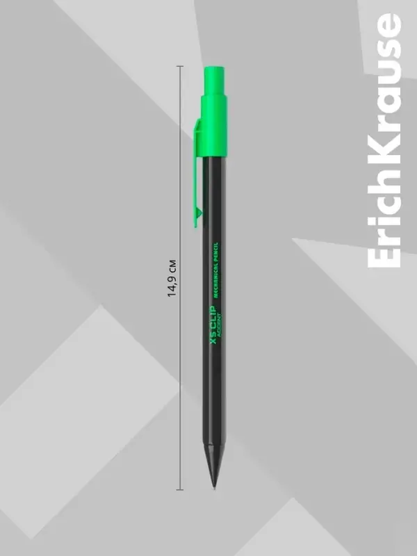 Карандаш механический ErichKrause. XS Clip Accent, 0.7 мм, НВ, МИКС