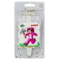 Свеча в торт " Майнкрафт"