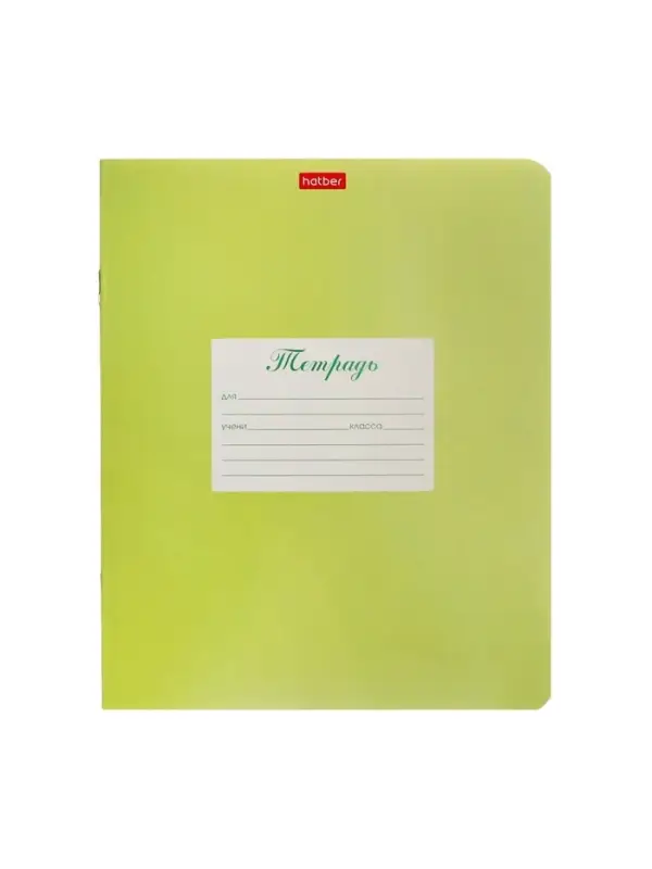 Тетрадь 12л в 2лин с част наклон+доп горизонт Тетрадь 12л в 2лин с част наклон+доп горизонт "Пастель. Салатовая", скоба, скругл углы
