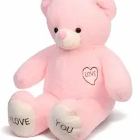 Мягкая игрушка мишка "Люблю" 67 см МИКС