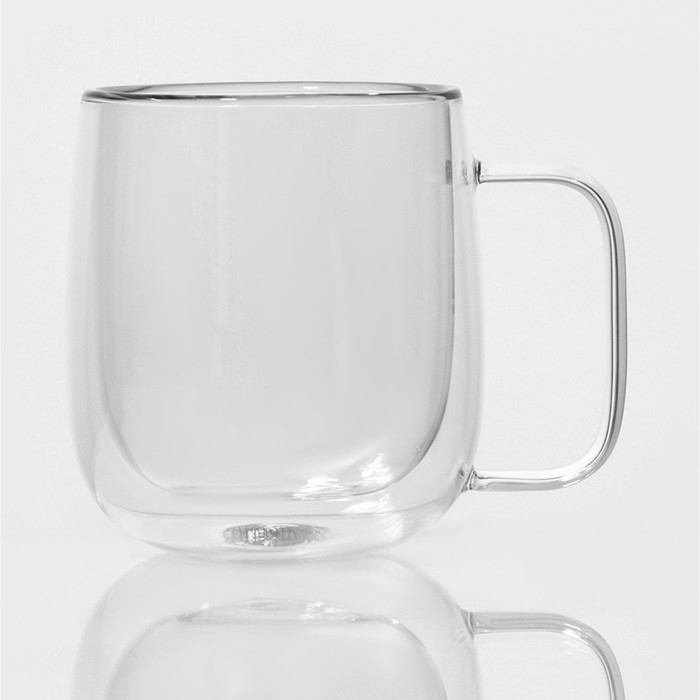 Кружка стеклянная с двойными стенками Magistro «Адель», 300 мл Кружка стеклянная с двойными стенками Magistro «Адель», 300 мл