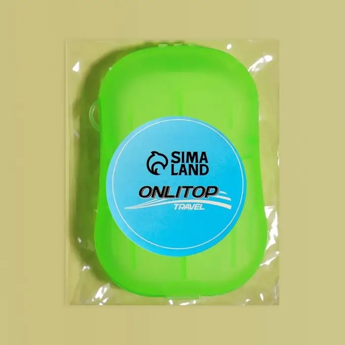 Мыло листовое, в пластинах, 18 (± 2) шт., в футляре, зелёное