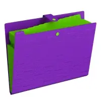 Папка А4, 12 отделений, Your Way, 600 мкм, на кнопке, фиолетовая