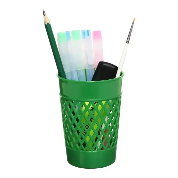 Подставка-стакан для канцелярии Calligrata "Офис-класс", зелёная