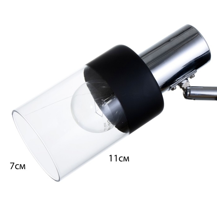 Бра с переключателем на проводе "Анабель" Е14  40Вт черный 20х8х15см