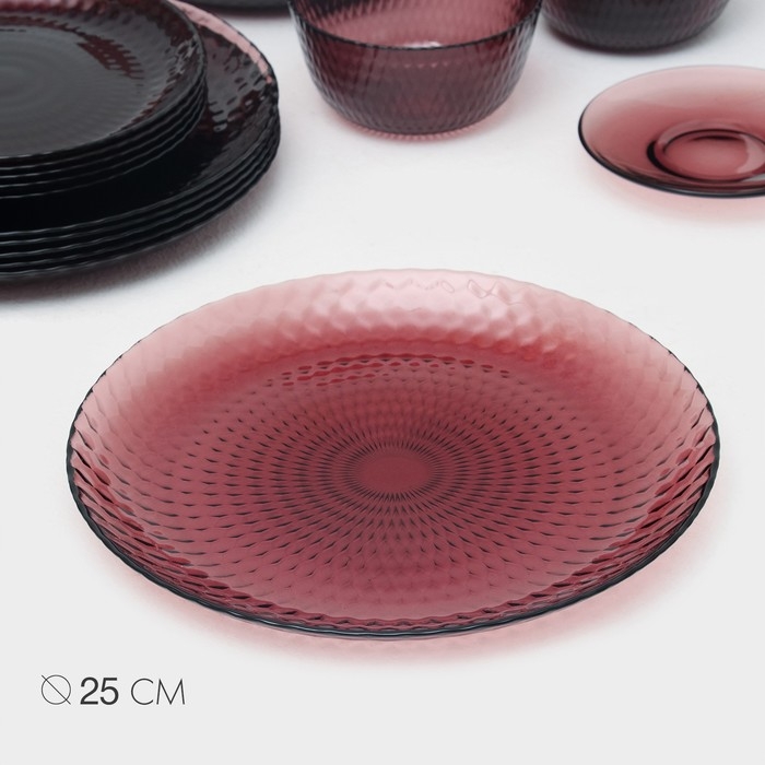 Столовый сервиз Luminarc «Идиллия», 43 предмета, стекло, лилак Столовый сервиз Luminarc «Идиллия», 43 предмета, стекло, лилак