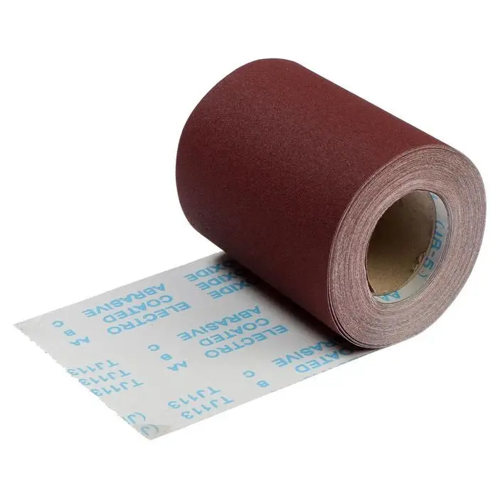 Шкурка шлифовальная в мини рулонах ТУНДРА, на тканевой основе водостойкая, 200 мм &times; 20 м, Р120