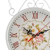 Часы настенные двусторонние, на подвесе WELCOME, d=23 см, 47&times;31 см, 2хАА, белые