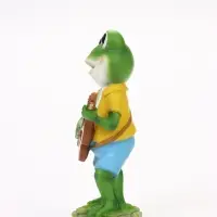 Садовая фигура из полистоуна &laquo;Лягушонок с гитарой&raquo;, 8.5&times;11&times;25 см, Greengo