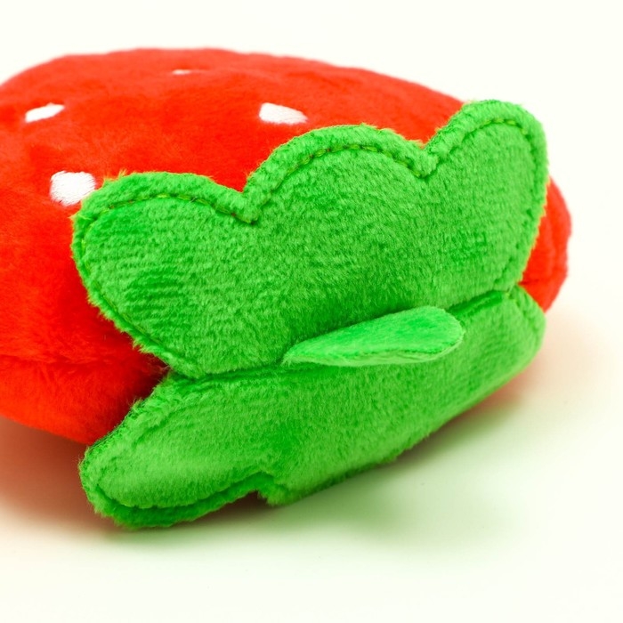 Игрушка для собак Игрушка для собак "Ягода-клубника", 13 см, красная