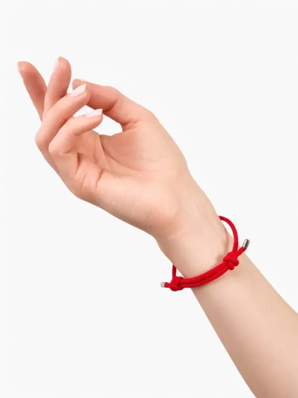 Браслет-оберег &laquo;Красная нить&raquo;, защита, красный в серебре, d=6