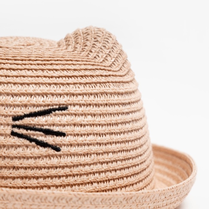 Шляпа для девочки MINAKU Шляпа для девочки MINAKU "Кошечка", цв. розовый, р-р 52