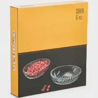 Набор салатников SANTA, 130 мл, размер одного салатника 11.5&times;7.5 см, 6 шт.