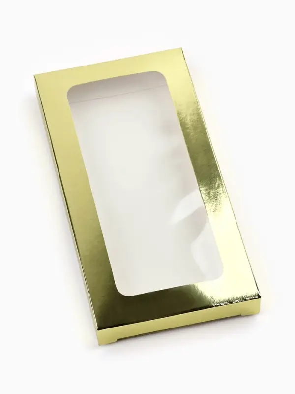 Коробка для шоколада новогодняя &laquo;Золото&raquo;, с окном, 17&times;8.5&times;1.5 см