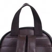 Рюкзак-мини женский на молнии, с карманом, размер 21&times;12&times;27 см, коричневый