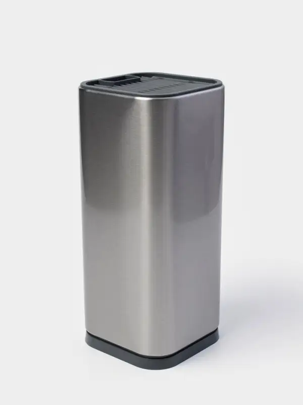 Подставка для ножей и ножниц Magistro &laquo;Металлик&raquo;, 10&times;10&times;23 см, серебристая