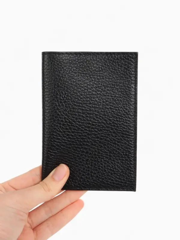 Обложка для паспорта 9,5*0,5*13,5, загран, флотер черный (2)