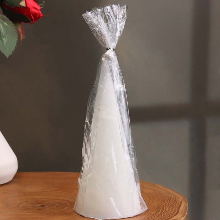 Свеча декоративная Свеча декоративная "Конус", 6,5х14 см, белая