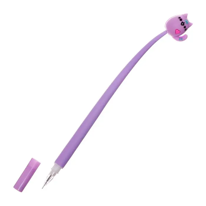 Ручка - прикол гелевая «Котик», синий стержень, МИКС Ручка - прикол гелевая «Котик», синий стержень, МИКС