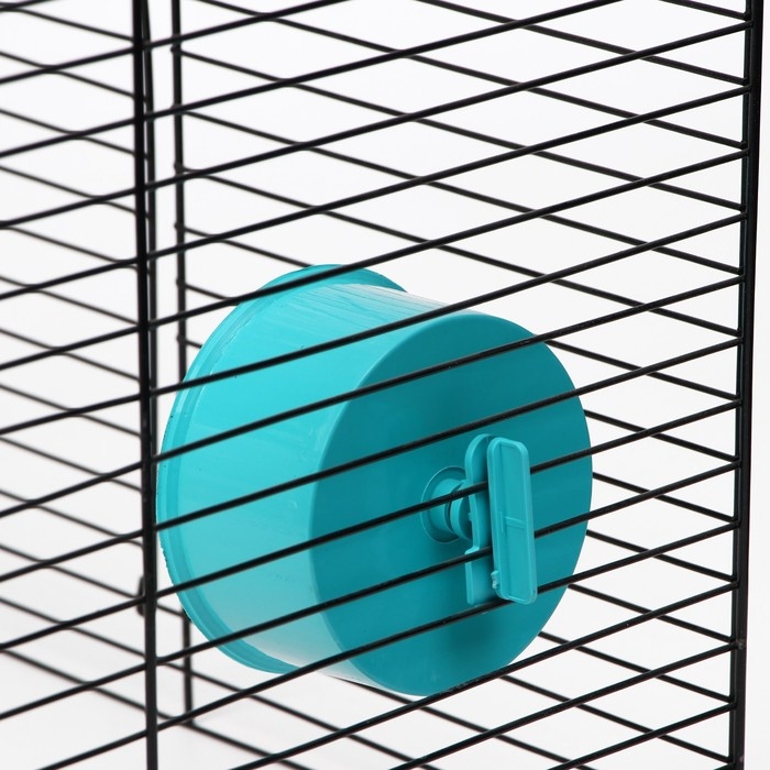 Колесо для грызунов полузакрытое пластиковое, с подставкой, 9 см, бирюзовое Колесо для грызунов полузакрытое пластиковое, с подставкой, 9 см, бирюзовое