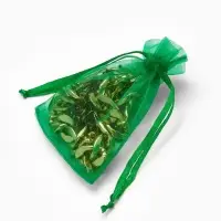 Набор мешочков подарочных 100шт. , 7*9 см, цвет тёмно-зелёный (1716477)