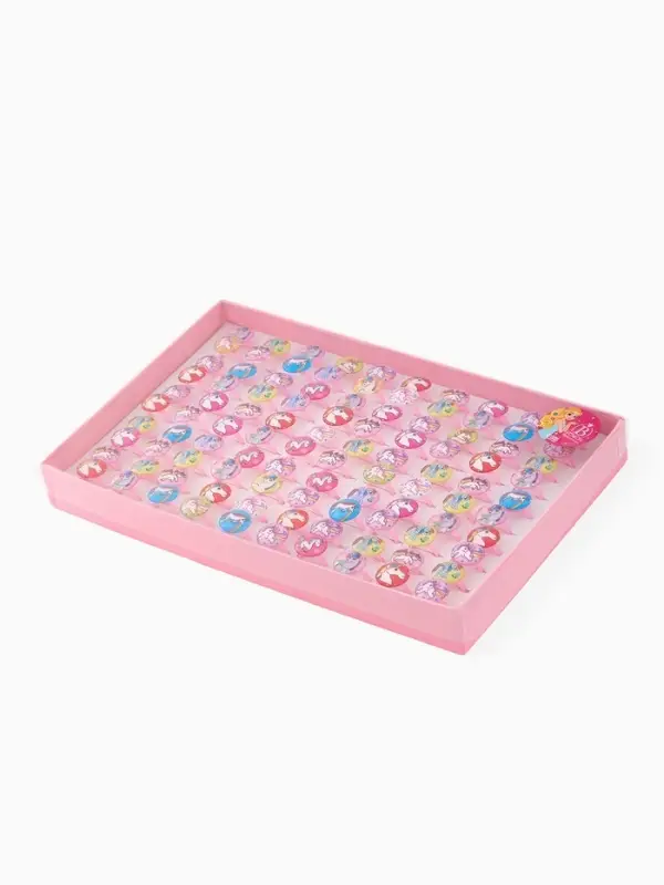 Кольцо &laquo;Выбражулька. Единороги&raquo;, фасовка 100 шт. рисунок МИКС, цвет МИКС, безразмерное