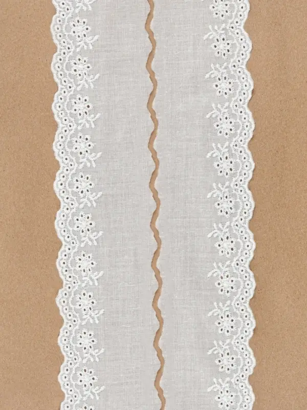 Кружево шитьё, 65 мм, 13.7&plusmn;1 м, белое