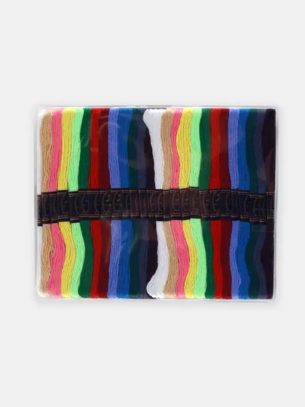 Набор ниток мулине, 8&plusmn;1 м, 100 шт., МИКС