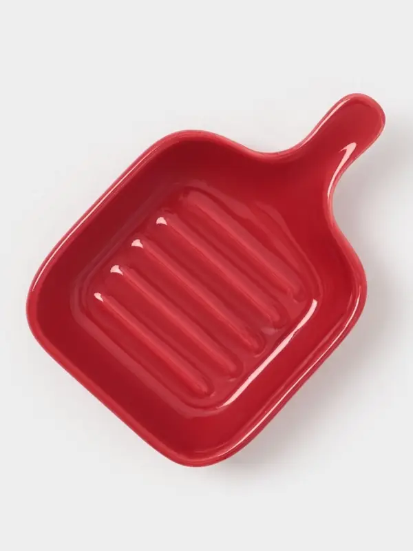 Набор соусников с ручкой Набор соусников с ручкой "Сковорода", 4 шт 10 х7 х2,2 см, цвет красный