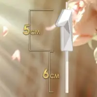 Свеча в торт на шпажке «Алмаз», цифра 1, серебряная, 5×2.6 см