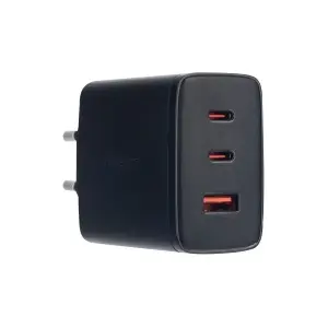 Переходник сетевого зарядного устройсва на USB + 2 Type-C 65W GAN P10152301113-00 Baseus черный
