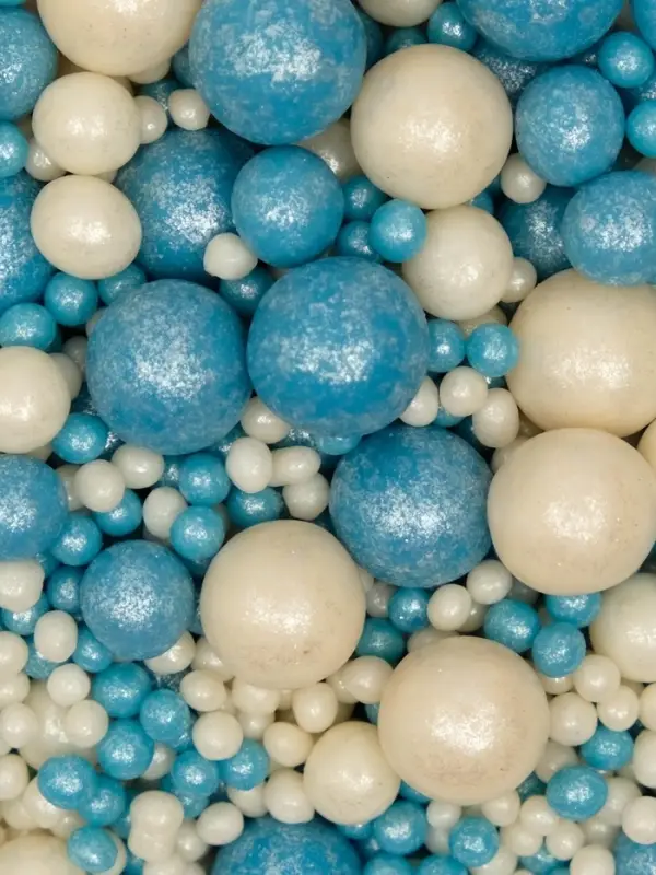 Посыпка кондитерская с мягким центром &laquo;Жемчуг&raquo; бело-голубая, 50 г