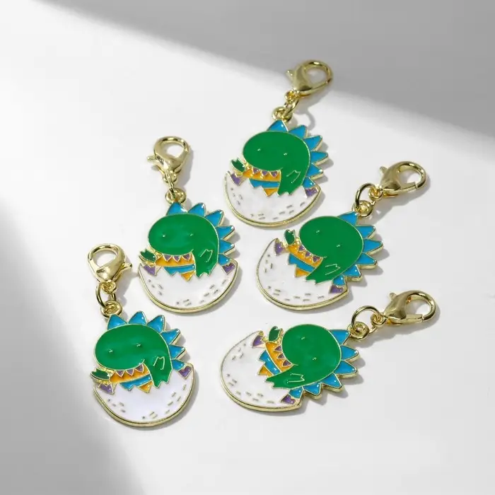 Шарм для браслета «Дракончик», цветной в золоте Шарм для браслета «Дракончик», цветной в золоте