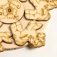 Подставка под горячее Лошадь маленькая, 20см, можжевельник