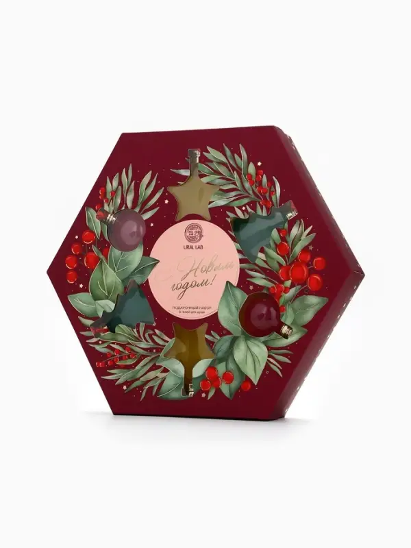 Подарочный набор &laquo;С Новым годом&raquo;, гель для душа 6 шт. &times; 30 мл, URAL LAB