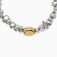 Браслет 3 нити "Каменнное сердце", цвет золотисто-серебристый Браслет 3 нити "Каменнное сердце", цвет золотисто-серебристый