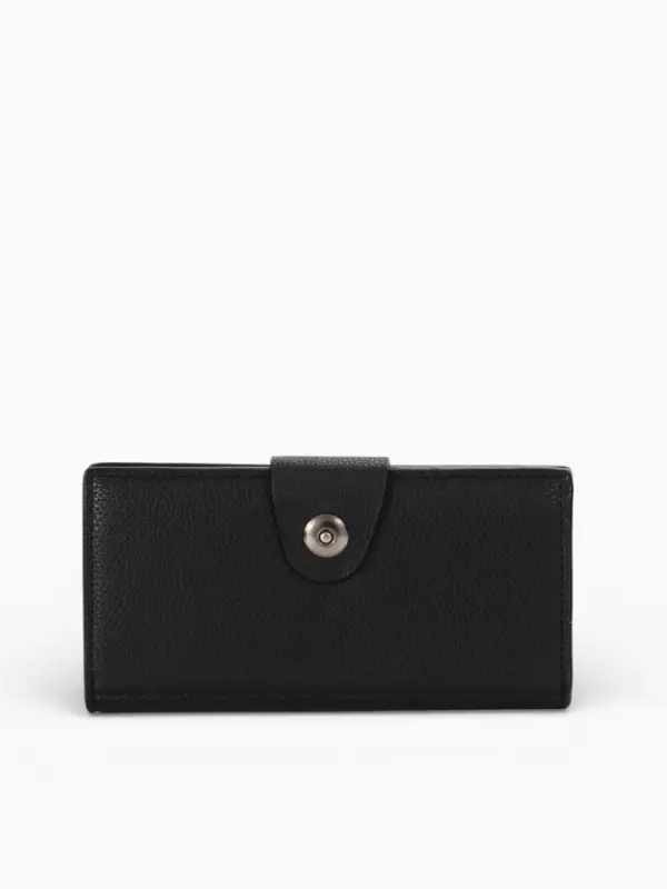 Портмоне мужское &laquo;Кайс&raquo;, на магните, отдел для карт, монет, чёрное