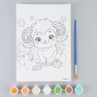 Картина по номерам &laquo;Кудрявый милаш&raquo;, 21&times;15 см