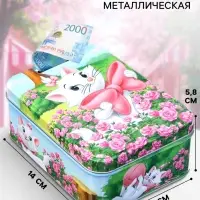 Копилка 14&times;10&times;5.8 см, металл, Коты Аристократы