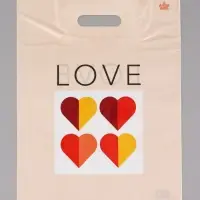 Пакет подарочный Любовь в геометрии  40 х 31 см 30 мкм